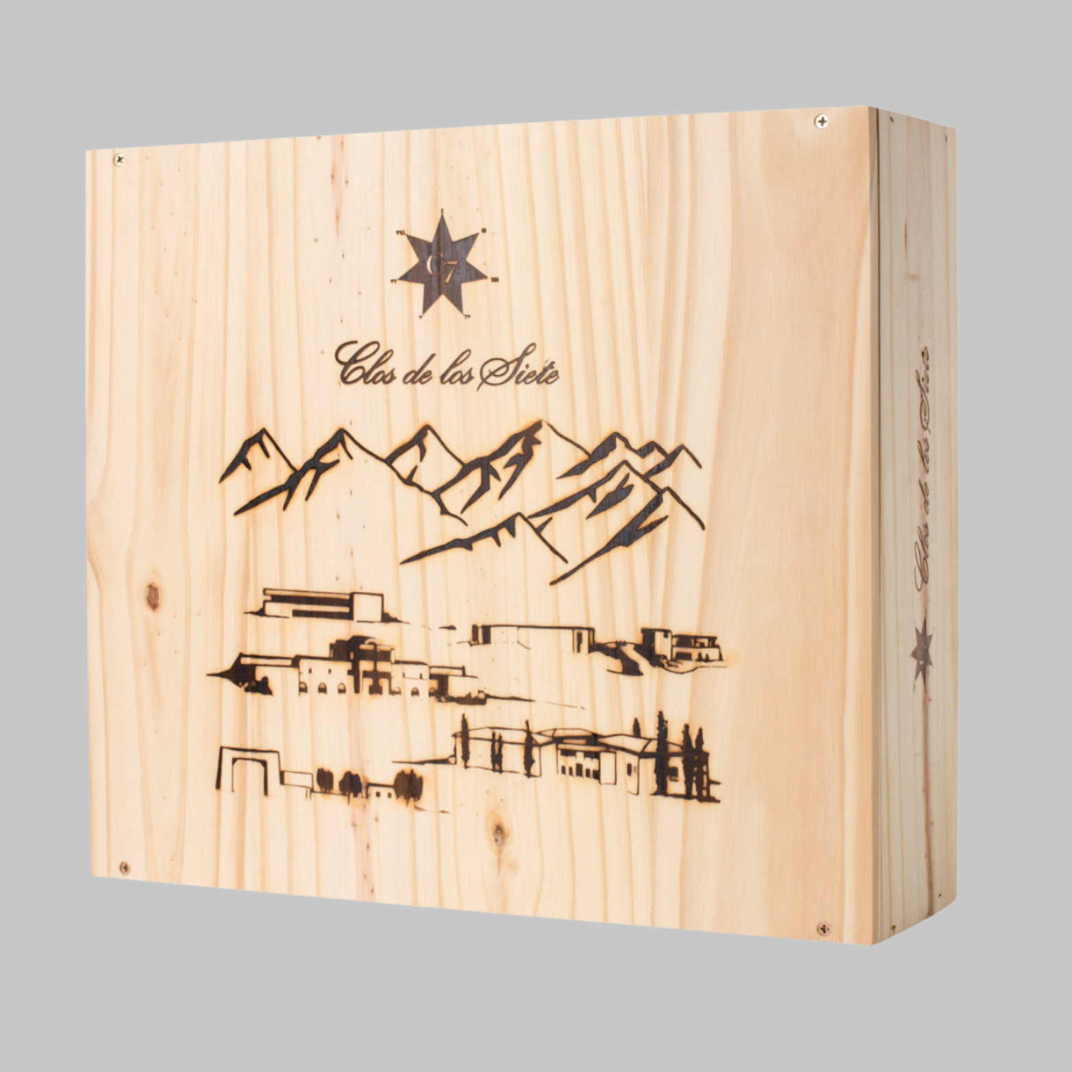 Clos de los Siete Luxus-Holzbox (Jahrgänge 2015, 2016, 2017 & 2021)
