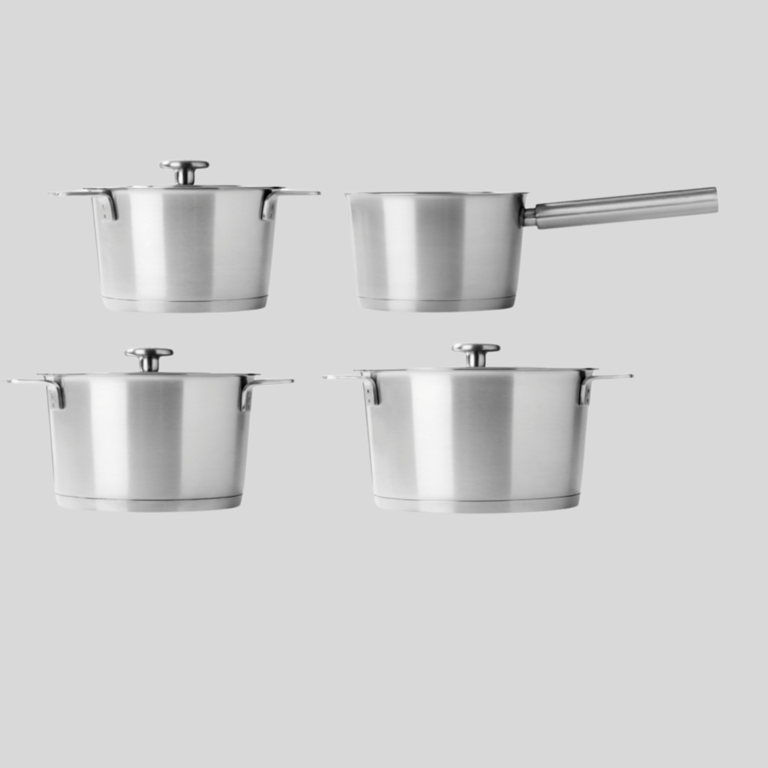 Combekk Kochtopfset aus recyceltem Edelstahl, 4-teilig