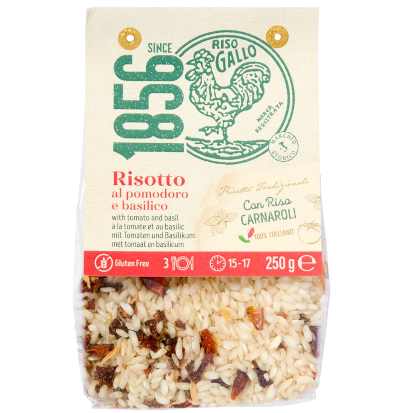 Tomaten-Basilikum-Risotto Riso Gallo (250g)
